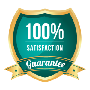 100 percent satisfaction guarantee badge