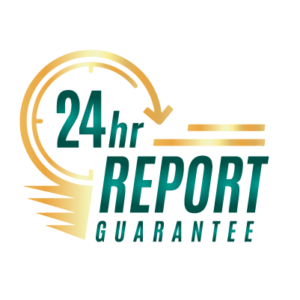 24-hour report guarantee badge